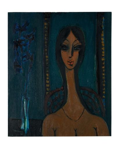 Jean SAUSSAC (1922-2005)
Portrait de femme
Toile,...