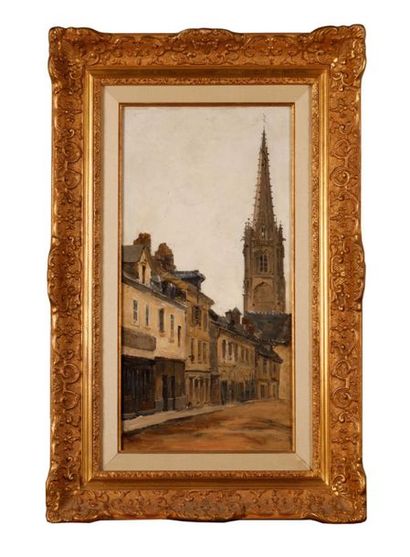 FRANK-BOGGS (1855-1926)
Vue de Harfleur 
Huile...