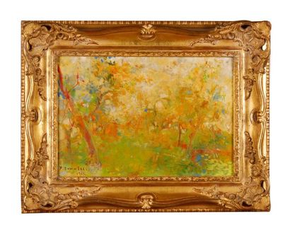 Jean COMMERE (1920-1986) 
Arbres en automne
Huile...