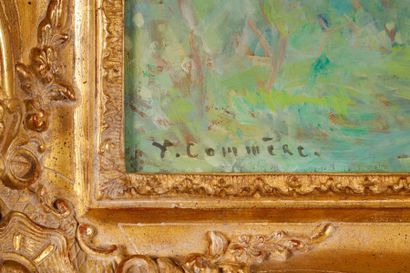 Jean COMMERE (1920-1986) 
Arbres au printemps
Huile...