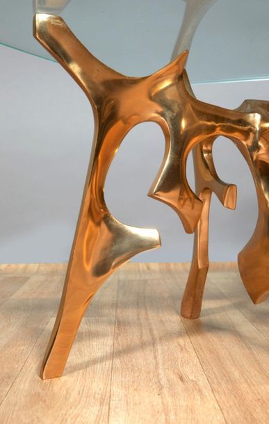 Fred BROUARD (1944-1999)
Table basse en bronze...