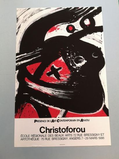 Lot de 59 affiches des années 1980-90 : Alechinsky,...
