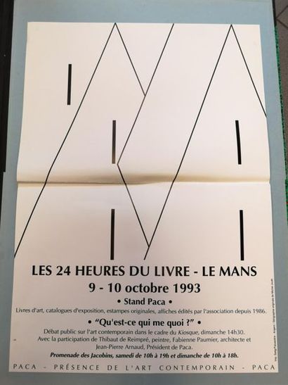 Lot de 59 affiches des années 1980-90 : Alechinsky,...