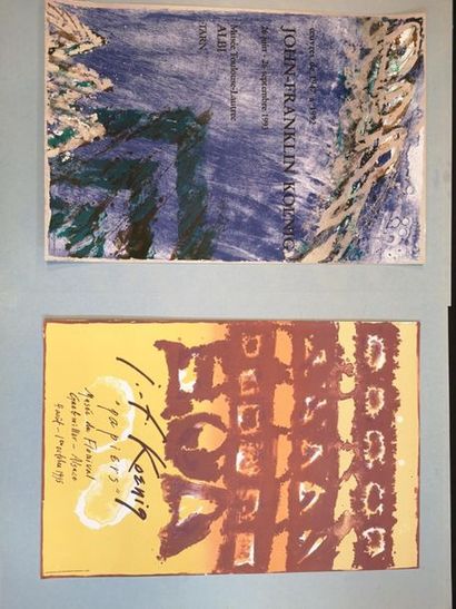 Lot de 59 affiches des années 1980-90 : Alechinsky,...