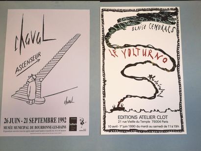 Lot de 59 affiches des années 1980-90 : Alechinsky,...