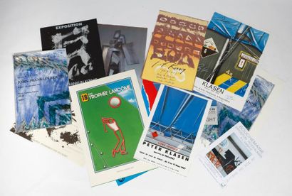 Lot de 59 affiches des années 1980-90 : Alechinsky,...