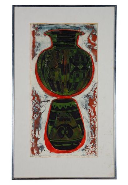 DAVID DALE (1947) 
Pottery
Eau-forte signée...