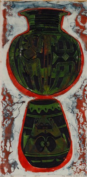 DAVID DALE (1947) 
Pottery
Eau-forte signée...