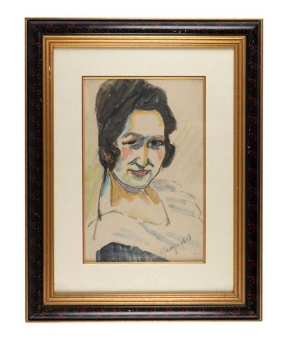 Maurice LE SCOUÉZEC (1881-1940) 
Femme souriante...