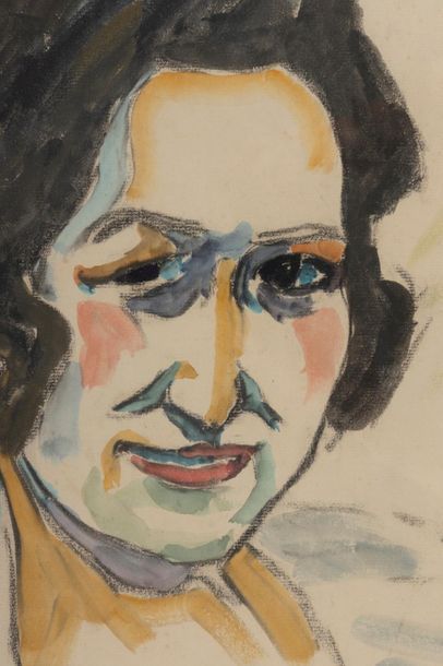Maurice LE SCOUÉZEC (1881-1940) 
Femme souriante...