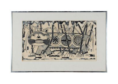 DAVID DALE (1947) 
Leopard in Confield II
Eau-forte...
