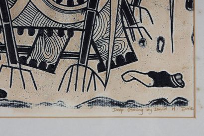 DAVID DALE (1947) 
Leopard in Confield II
Eau-forte...