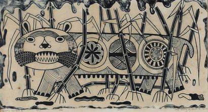DAVID DALE (1947) 
Leopard in Confield II
Eau-forte...