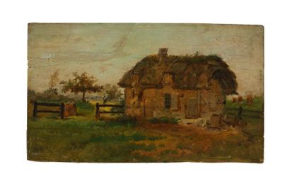 Wenceslas Václav VON BROZIK (1851-1901)
Chaumières
Huile...