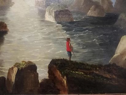 Ecole française du XIXème siècle 
Paysage...