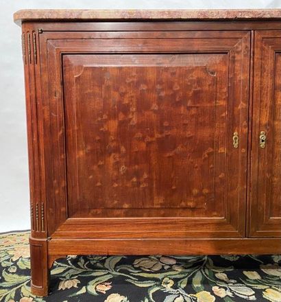 Buffet large en acajou massif et placage...