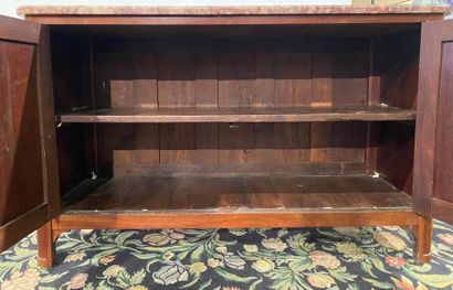 Buffet large en acajou massif et placage...
