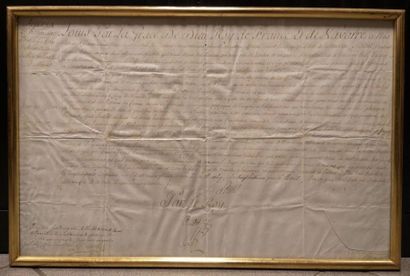 LOUIS XIV. Lettres d'honneur accordées au...