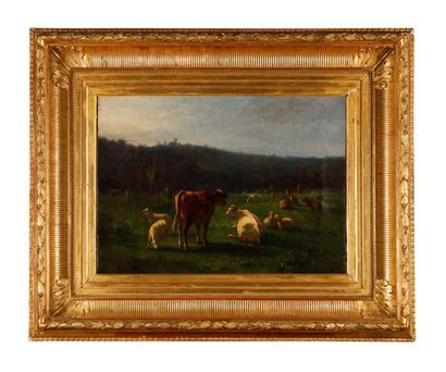 Andrés CORTÉS (1810-1879)
Vaches dans un...