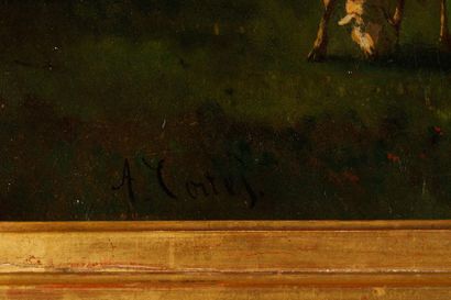 Andrés CORTÉS (1810-1879)
Vaches dans un...