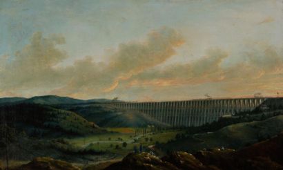 Ecole française du XIXème siècle
Le viaduc...