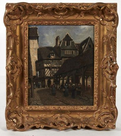 Jules VEYRASSAT (1828-1893) 
Marché en Bretagne...