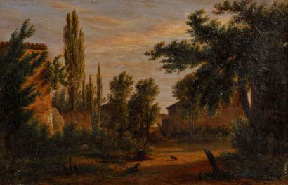Jeanne-Elisabeth CHAUDET (1767-1832) 
Paysage...