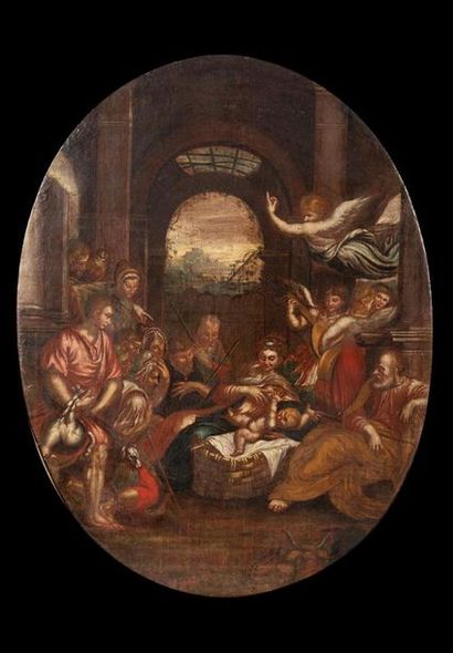 Ecole italienne du XVIIème siècle
L'Adoration...