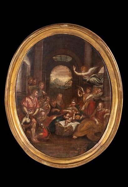 Ecole italienne du XVIIème siècle
L'Adoration...