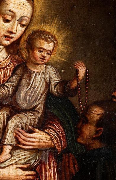 Ecole anversoise vers 1630
Vierge à l'Enfant
Huile...