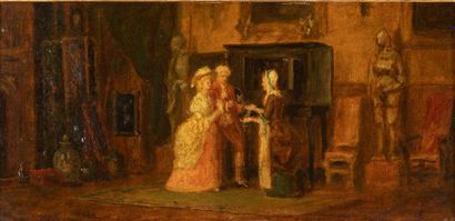 Ecole anglaise vers 1830, suiveur de Bonington
Personnes...