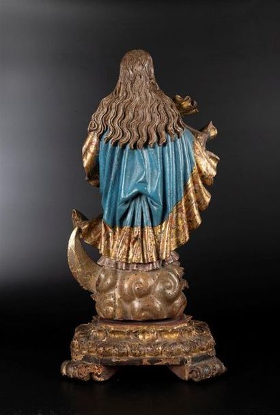 Vierge de l'Assomption en bois sculpté en...