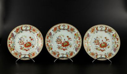 CHINE - COMPAGNIE DES INDES. Série de trois...