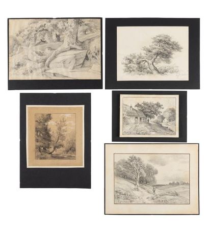 François Auguste ORTMANS (1826-1884)
Arbres...