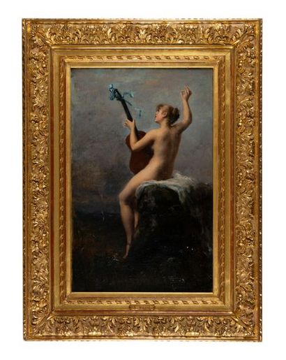 Adolf WEISZ (1838-c.1900)
Femme jouant de...