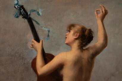 Adolf WEISZ (1838-c.1900)
Femme jouant de...