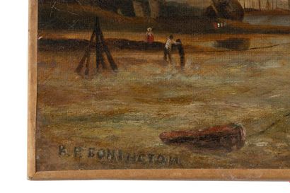 Ecole Française XIXème siècle
Bateaux près...