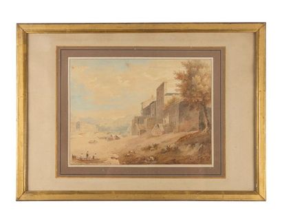 Christian BRUNE (1793-1849)
Bord de rivière...