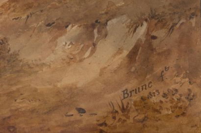 Christian BRUNE (1793-1849)
Bord de rivière...
