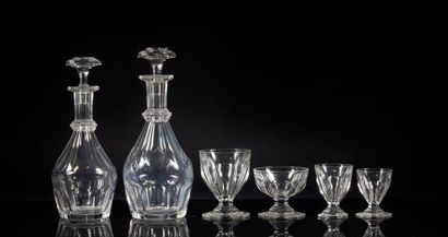 BACCARAT. Service de verres en cristal, modèle...
