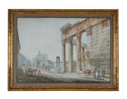 Abraham-Louis DUCROS (1748-1810)
Vue du temple...