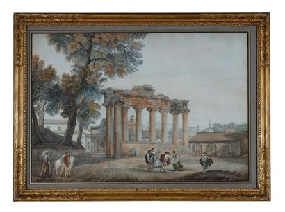 Abraham-Louis DUCROS (1748-1810)
Vue du temple...