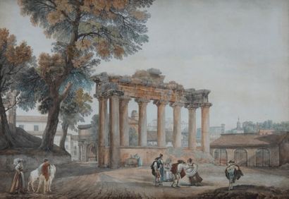 Abraham-Louis DUCROS (1748-1810)
Vue du temple...