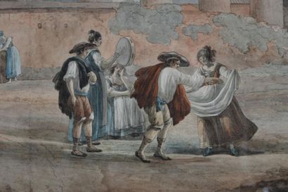 Abraham-Louis DUCROS (1748-1810)
Vue du temple...