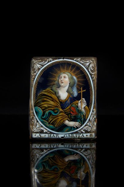LIMOGES. Jacques II Laudin (1663-1729). Plaque...