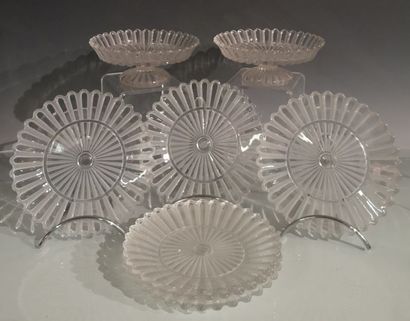 BACCARAT. Série de six assiettes à dessert...