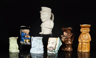 Angleterre et Jersey
Sept pichets anthropomorphes...