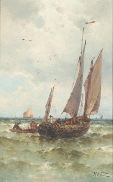 Théodore WEBER (1838-1907)
Bateaux, temps...