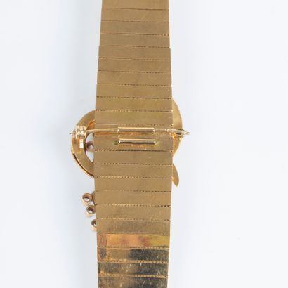 Bracelet souple en or en partie amati, au...
