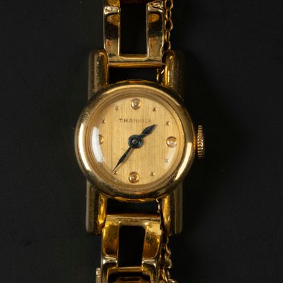 Bracelet-montre de dame en or, le bracelet...